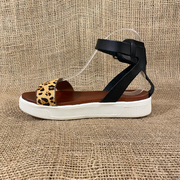 Mia Sandals Ankle Strap Platform Buckle Animal Print Size 6 - Picture 5 of 10
